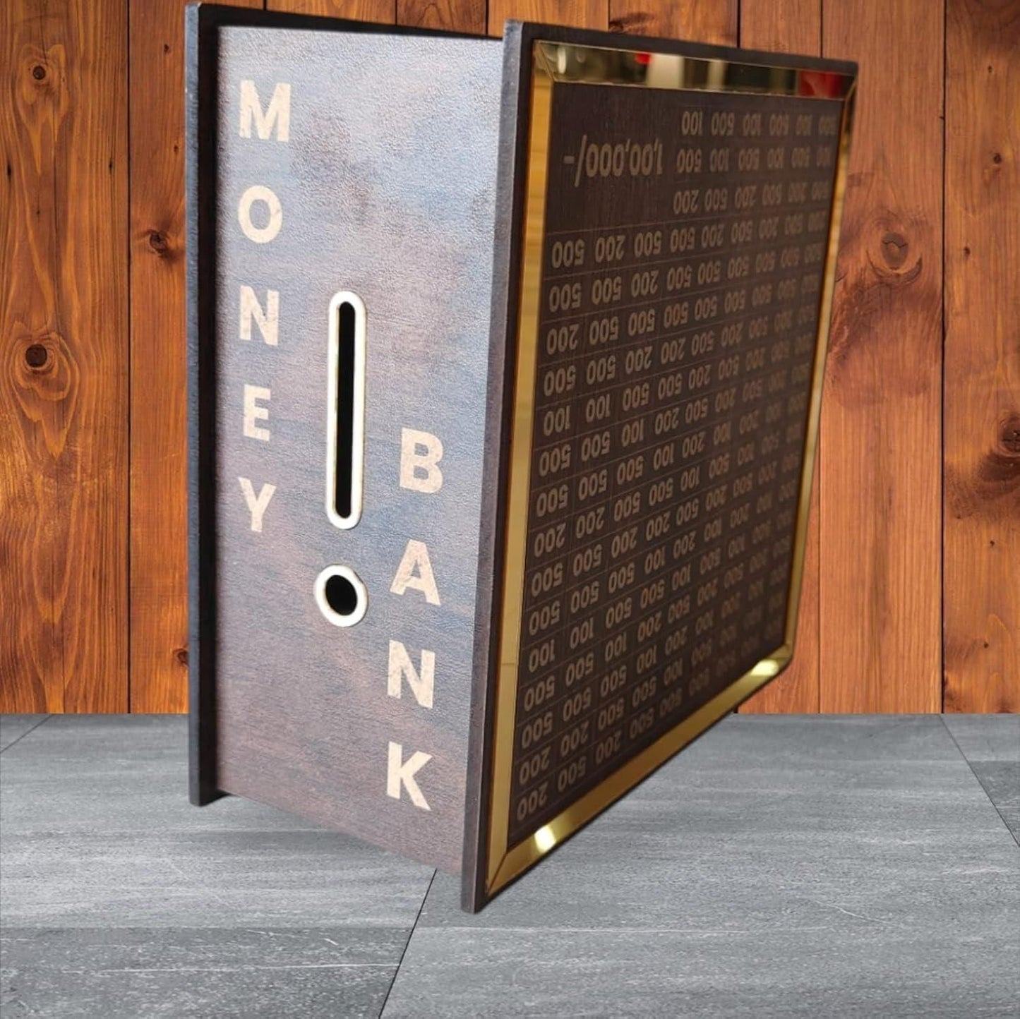 1 Lakh Savings Challenge Wooden Box