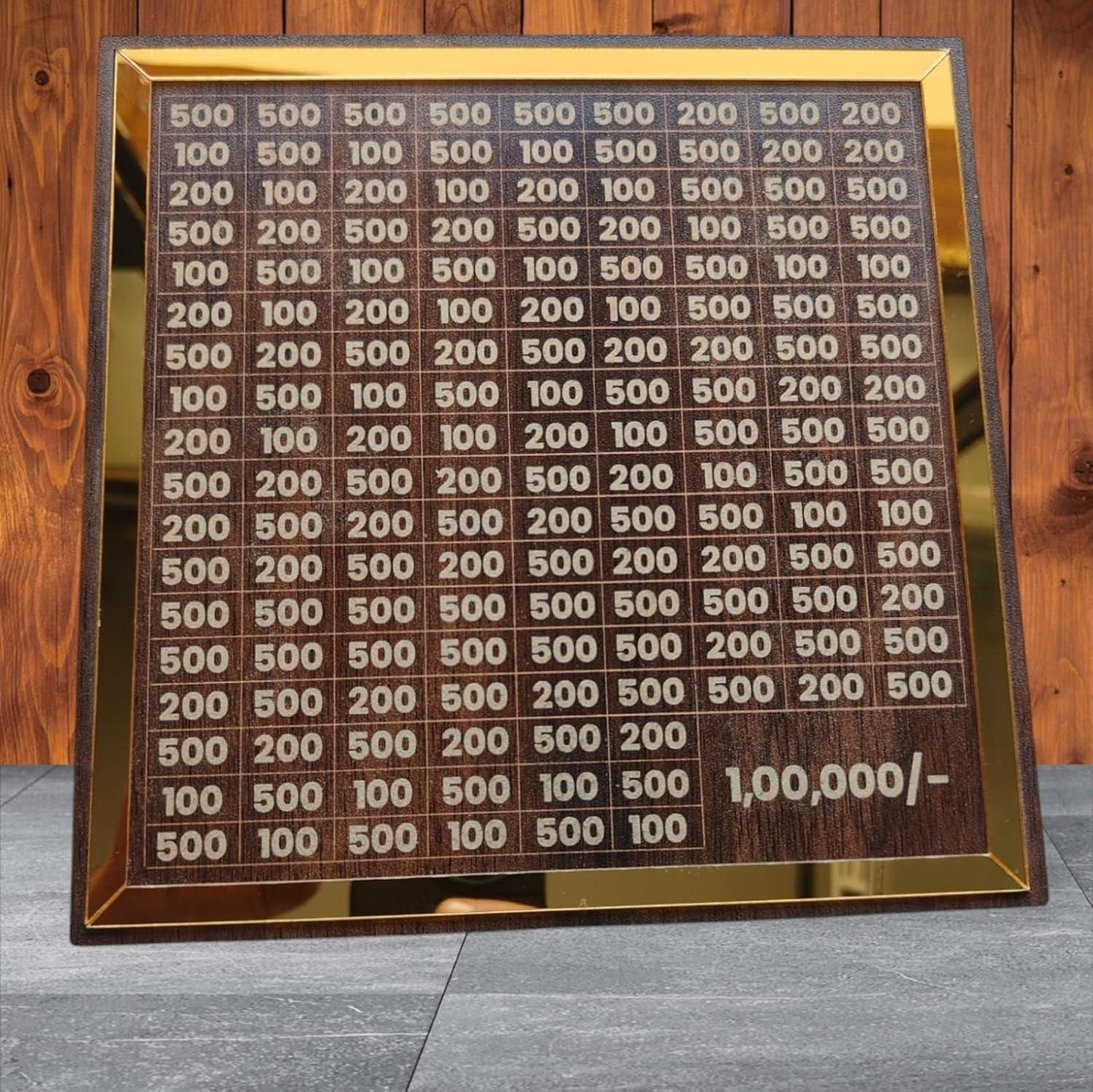 1 Lakh Savings Challenge Wooden Box